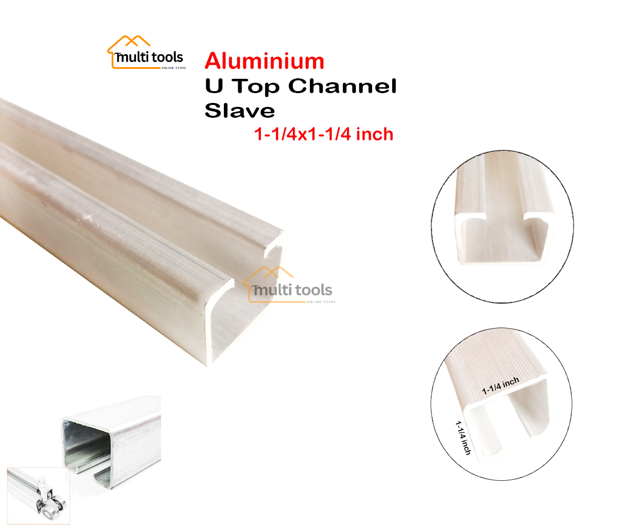 U Top Channel Slave (1-1/4 X 1-1/4 Inch)